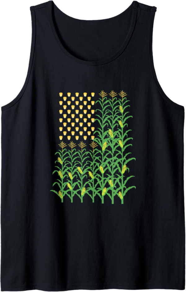 American Flag Crop Farmers Farm Farming Gift Tank Top - Image 2
